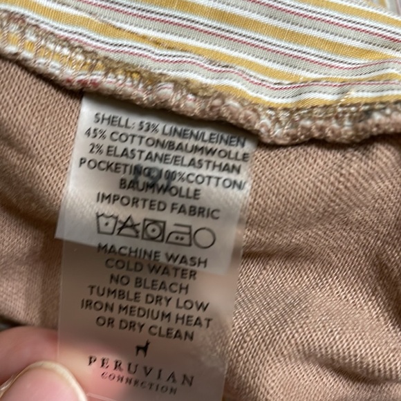 Peruvian Connection Kayla Linen-Blend Wide-Leg Trousers, Size 6 - Picture 15 of 15